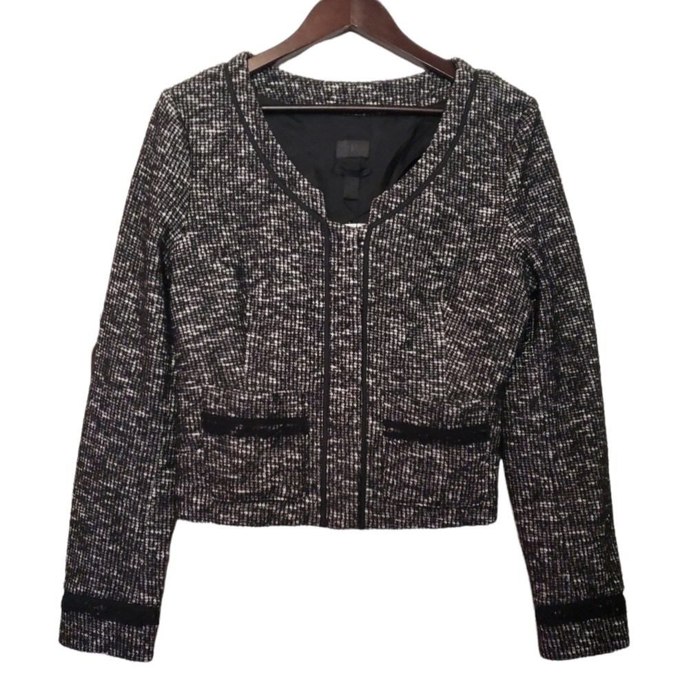 NWT Banana Republic women's black tweed blazer jacket size 10